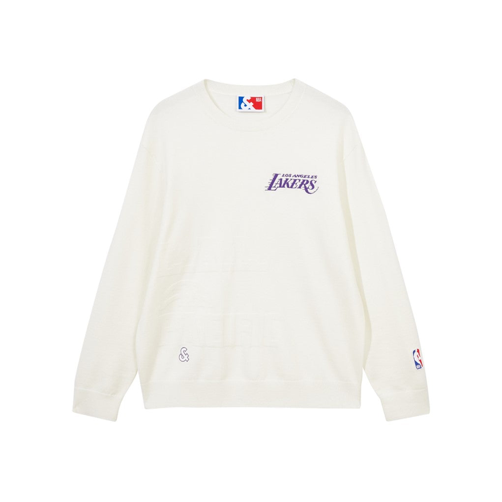 【NBA聯名系列】湖人隊簡約寬鬆針織上衣
