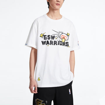 【NBA聯名系列】勇士隊塗鴉印花直身T恤