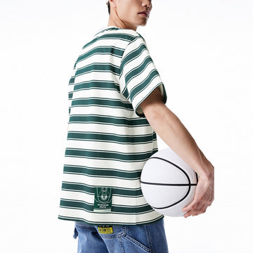 【NBA聯名系列】公鹿隊條紋直身T恤