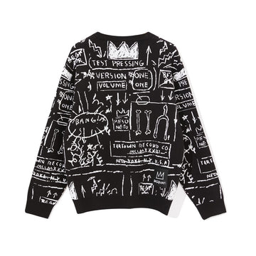 【Basquiat聯名系列】藝術塗鴉寬鬆針織上衣