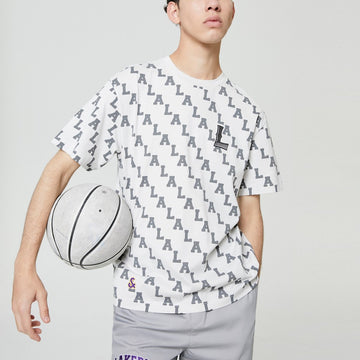 【NBA聯名系列】湖人隊滿版字母直身T恤