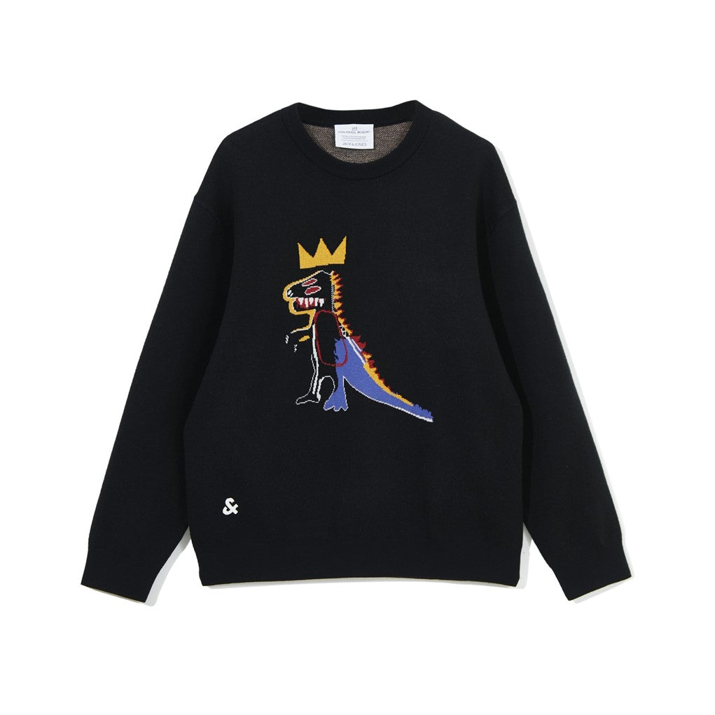 【Basquiat聯名系列】恐龍圖騰寬鬆針織上衣