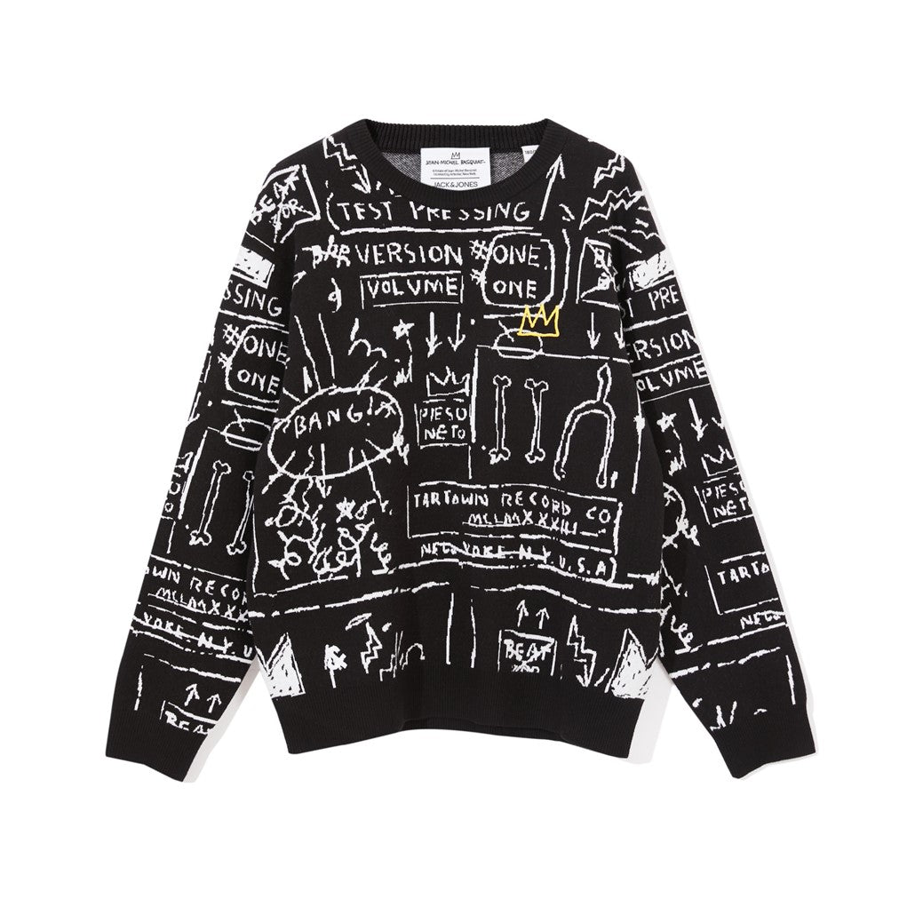【Basquiat聯名系列】藝術塗鴉寬鬆針織上衣