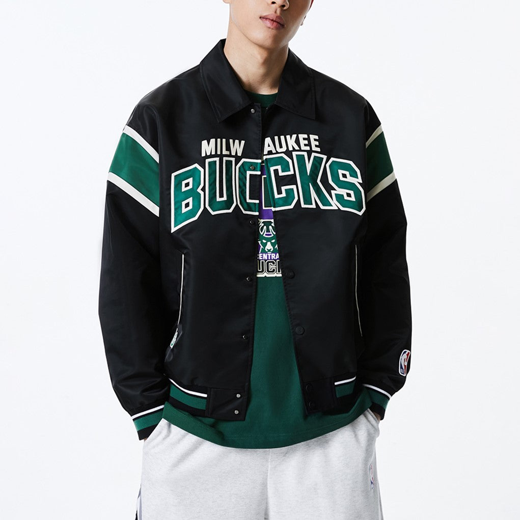 Jack & Jones×NBAコラボ スタジャン レザージャケット 人気