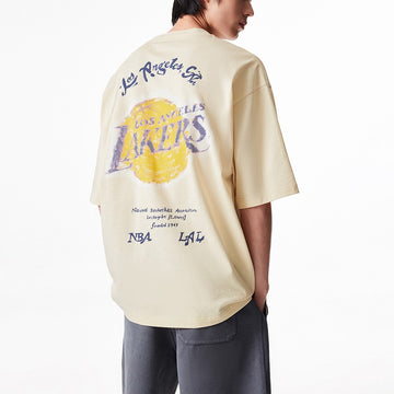 【NBA聯名系列】湖人隊潮流LOGO寬鬆T恤