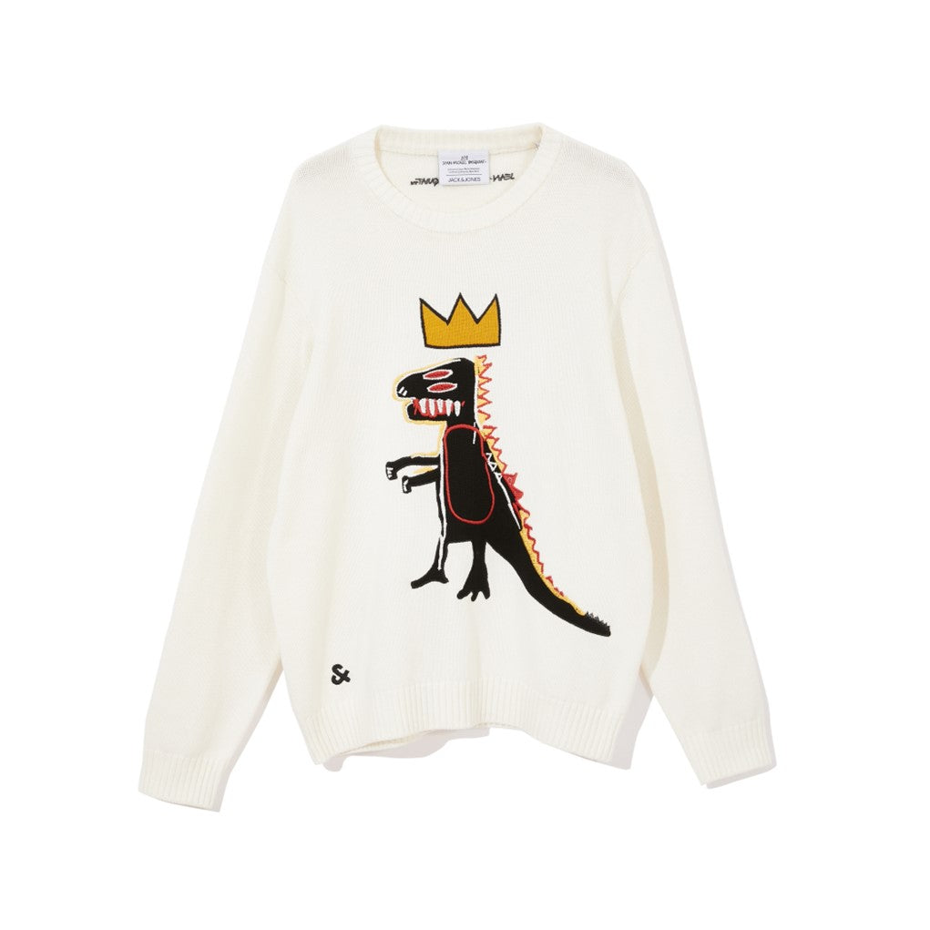 【Basquiat聯名系列】恐龍圖騰寬版針織上衣