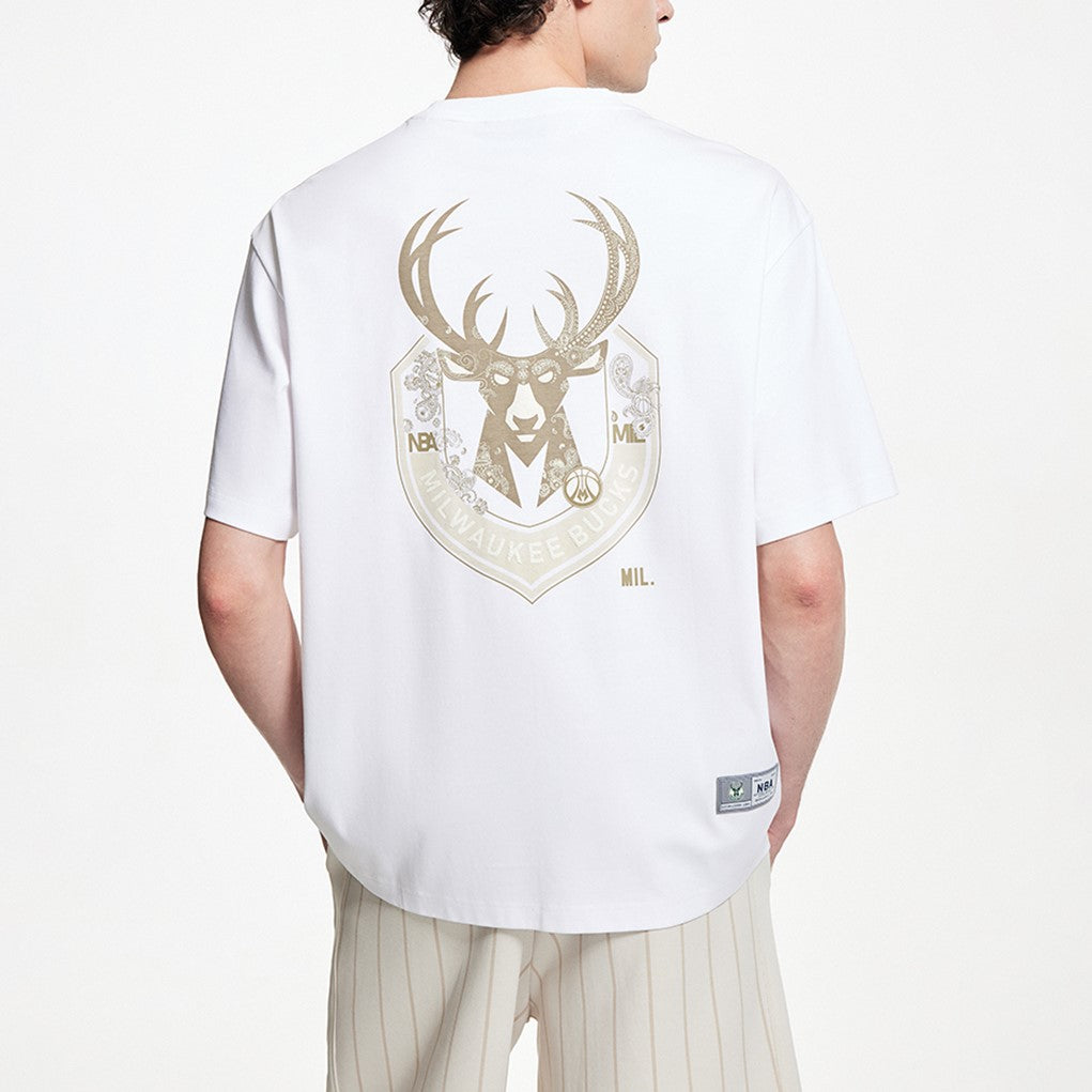 【NBA聯名系列】公鹿隊刺繡直身T恤