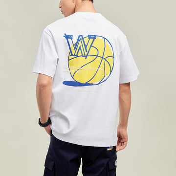 【NBA聯名系列】勇士隊籃球印花直身T恤
