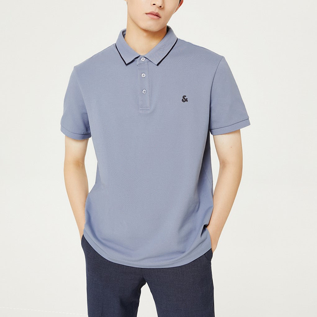 & LOGO簡約合身POLO