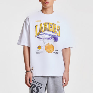 【NBA聯名系列】湖人隊潮流寬鬆T恤