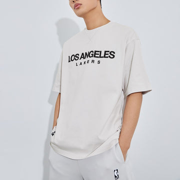 【NBA聯名系列】湖人隊簡約LOGO寬鬆T恤