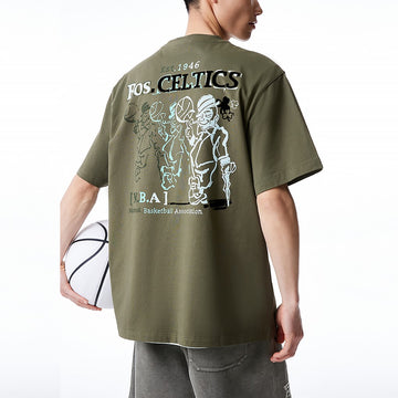 【NBA聯名系列】塞爾提克隊塗鴉LOGO直身T恤