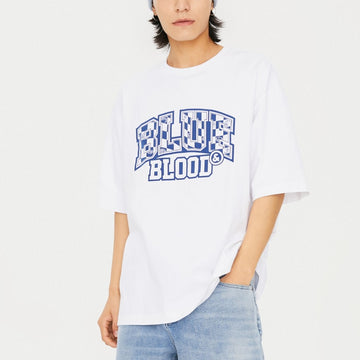 BLUE BLOOD棋盤格寬鬆T恤