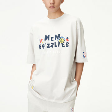 【NBA聯名系列】灰熊隊潮流印花寬鬆T恤