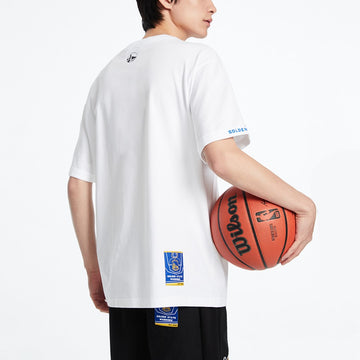 【NBA聯名系列】勇士隊塗鴉印花直身T恤