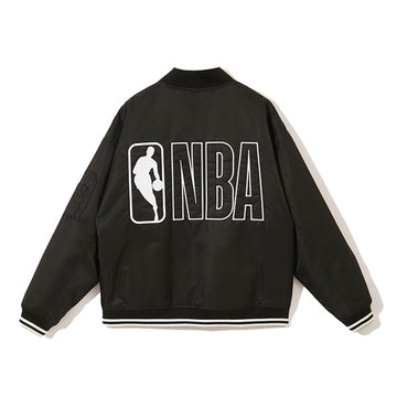 【NBA聯名系列】NBA LOGO經典刺繡棒球外套