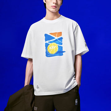 【NBA聯名系列】勇士隊籃球印花寬鬆T恤