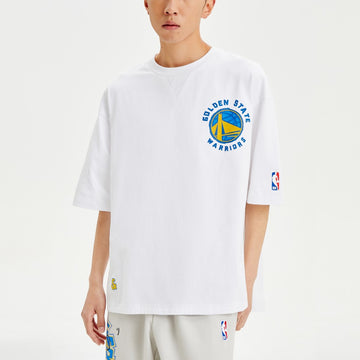 【NBA聯名系列】勇士隊塗鴉風寬鬆T恤