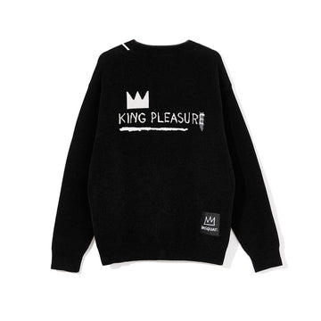 【Basquiat聯名系列】經典皇冠潮流寬鬆開襟針織