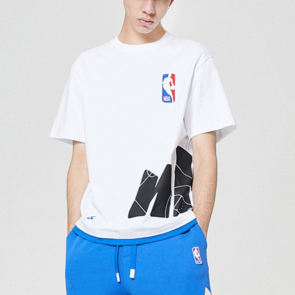 【NBA聯名系列】經典LOGO假兩件拼接寬鬆T恤